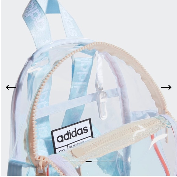 ❌SOLD OUT❌BRAND NEW CLEAR MINI ADIDAS BACKPACK - Picture 4 of 7